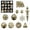 E, variant on 60-Piece Christmas Decoration Electroplated Plastic Ball Set Shiny Irregular Christmas Tree Ornaments Metallic Decorative Hanging Balls for and Party Décor