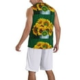 thumbnail image 5 of Easygdp Sunflowers in Bucket Men's Mesh Basketball Jersey Quick Drying Sleeveless Shirts Fitted Muscle Tank Tops Sport Round Neck T-Shirt - 4X-Large, 5 of 9