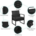 thumbnail image 5 of Topeakmart 3-piece Patio Set 2 Rattan Chairs & Table with Cushions, Black, 5 of 6