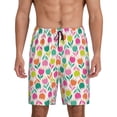 thumbnail image 1 of Balery Tulips Flowers Pantalones cortos de pijama de punto de algodón para hombre con cinturilla y bolsillos-XX-Large, 1 of 6