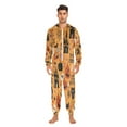 thumbnail image 2 of IAUYY Unisex Adult Onesie Pajamas Ultra-Soft Crystal-Soft Fabric, Halloween Adult Onesie Pajamas Adults,With a Zipper Plus Size Onesie Pajamas, Cute Halloween Symbols, 2 of 7