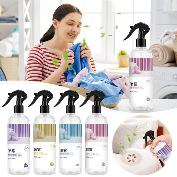 Spray Removedor Vegetal 300ml | Fórmula botánica multiusos | Limpiador natural de tapicería para ropa de cama y sofás | Larga duración | Melocotón, Uva, Jabón, Sin Perfume | Vida útil de 3