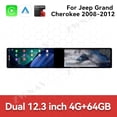 thumbnail image 3 of ZWNAV Dual 12.3 inch Screen Car Radio For Jeep Grand Cherokee 2008-2012 Android GPS Navigation Multimedia Video Player Stereo Receiver Head Unit, 3 of 15