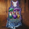 thumbnail image 4 of Tbopshirt Womens Tank Tops Mardi Gras Graphic Round Neck Casual Sleeveless Shirts Summer,M, 4 of 5