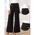thumbnail image 2 of DARING DIVA Women's Wide Leg Dress Pants High Waisted Casual Trousers X-Small Black, 2 of 6