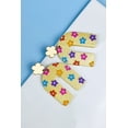 thumbnail image 5 of 2 INCHES FLOWER PRINT U SHAPED WOOD POST EARINGS, 5 of 12