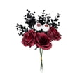 thumbnail image 4 of Ramo de rosas con forma de globo ocular para Halloween, simulación de decoración, esquejes de flores artificiales ligeros para regalo, fiesta temática Rojo, 4 of 8