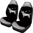 thumbnail image 5 of Uourmeti Dachshund Butterfly Print Full Set Seat Covers for Cars 3 Pieces, Car Seat Covers Polyester Interior Comfortable for most Cars Trucks Sedans, 5 of 9
