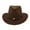 Coffee, variant on Winter Men & Women's Woven Cowboy Hat Classic Cattleman Outdoor Hat