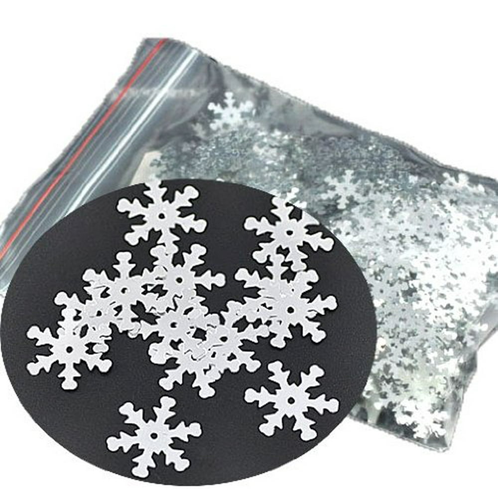 1000 Silver Snowflake Sequins for Sewing Card Making Scrapbooking