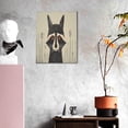 thumbnail image 3 of Sikiie Retro Raccoon Graphic Print Print Canvas Decorative Hanging Painting, Anti-shrinkage Hanging Frame, Suitable for Home, Office Wall Decorations, 3 of 6