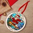 thumbnail image 5 of Skater Santa Claus Stained Glass Suncatcher Ornament – Text Christmas 2025 Tree Decoration Gift for Family, Friends, Man & Woman, 5 of 6