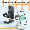 thumbnail image 6 of 3 in 1 Magnetic Charger Stand Super Fast Wireless Charging Station for Smartphones Smartwatches & Earbuds-White, 6 of 8