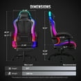 thumbnail image 6 of GTRACING GTW500 Lumina Elite LED & Bluetooth Speaker Gaming Chair, Black, 6 of 13
