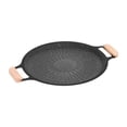 thumbnail image 1 of DimyFew Grilling Pan Round Multifunctional with Wooden Handle for Home Meats Kitchen 38cm, 1 of 8
