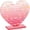 Gradient Pink, variant on Heart-Shaped Acrylic Earring Holder Stand for Studs & Dangles, Romantic Jewelry Organizer for All Ages, Vanity Dresser/Boutique Decorative Display Holds 85 Pairs wIth 171 Holes (Pink Gradient)