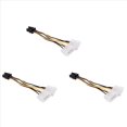 thumbnail image 1 of 3X A Dual 4-Pin Molex IDE to 6 Pin PCI-E Graphic Card Power Connector Cable Adapter, 1 of 8