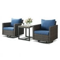 thumbnail image 5 of PARKWELL 3-Piece Outdoor Bistro Sets with Steel Frame and Cushions,Brown/Navy, 5 of 10