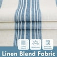 thumbnail image 2 of DriftAway Chris Vertical Striped Pattern Linen Blend Lined Thermal Insulated Blackout and Room Darkening Linen Curtains for Farmhouse Printed 2 Panels 52 Inch by 102 Inch Jean Navy, 2 of 8