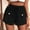 Black, variant on OKBOP Women Plus Shorts Clearance Under $10 Beige Wide-Leg Active Fit Activewear Pocket Elastic Waist Shorts