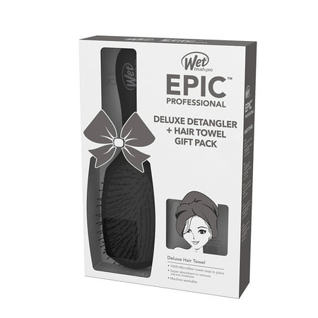 Wet Brush Epic Professional Deluxe Detangler and Hair Towel Gift
