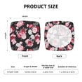 thumbnail image 5 of Gukieu Rose Flowers Print Square Cushion Cover, Elastic Strap Chair Protector, Suitable for Family Restaurant, Hotel Banquet Decorations-Six Piece, 5 of 7
