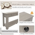 thumbnail image 4 of Solid Wood Console Table with 4 Drawers, Accent Sofa Table with Storage Shelf, Narrow Entryway Hall Table, for Living Room, Office, Easy Assembly, Gray Wash, 4 of 9