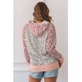 thumbnail image 1 of POGLIP Women's Pink Leopard Long Sleeve Hooded Sweatshirt, 1 of 6