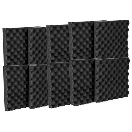 6 Pack Acoustic Eggcrate Studio Panels Soundproofing Wall Tiles 1/2" X 12" X 12"