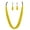 Yellow-set, variant on Long Multi Strand Handmade Beaded Statement Jewelry Set with Earrings, Yellow, 40 inches, Women (NK-10407-yellow-set)