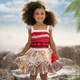 thumbnail image 3 of Jurebecia Princess Dress for Girls Ocean Adventure Cosplay Costume Little Girls Fancy Princess Dress Halloween Christmas Outfits with Accessories Red/White Toddler 90 cm 1-2 Years, 3 of 14
