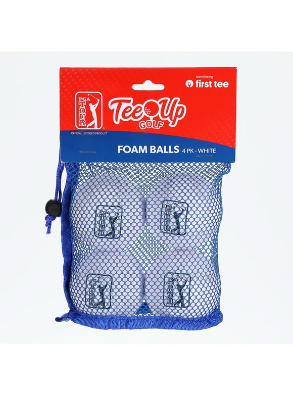 PGA TOUR Tee-Up Extra Large Foam Golf Balls, Set of 4, White