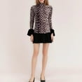 thumbnail image 3 of WILLBEST Vestido Túnica Con Estampado De Leopardo Para Mujer, Minivestido Ajustado De Manga Larga Con Mangas, 3 of 3