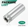 thumbnail image 3 of Uxcell 6 Points Deep Socket 1/2" Drive 20mm Nickel Plating Flip Sleeve 3.1" Long, 3 of 7