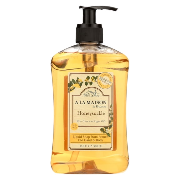 A La Maison Liquid Soap for Hand & Body, Honeysuckle, 16.9 oz - 2 Pack