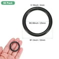 thumbnail image 3 of Uxcell 50-Pack Aros para Atrapasueños, Aros Redondos de Plástico Macramé de 1.3 Pulgadas para DIY Wreath de Boda Negro 0.16 Pulgadas, 3 of 6