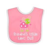 Inktastic Grandma Little Love Bug Grandchild Girls Baby Bib