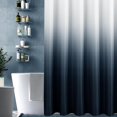 thumbnail image 6 of Navy Blue Shower Curtain with Liner Set Ombre Navy Blue and White Waffle Fabric Elegant Modern Heavy Duty Double Layers Hotel Style Decor Blue Shower Curtains for Bathroom, 72x72, 6 of 6
