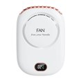 thumbnail image 2 of Mini Neck Fan Portable Personal Cooling Fan USB Rechargable powered usb charging Hanging White, 2 of 7