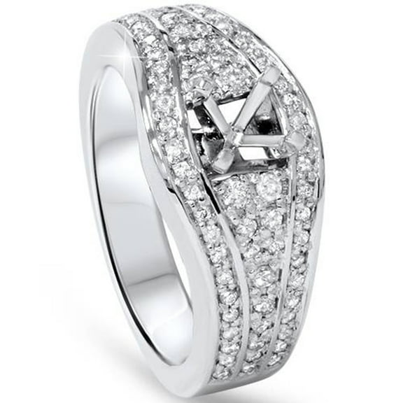 Pompeii 3/8ct Diamond Engagement Ring Setting 14K White Gold (G/H,I1)