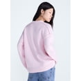 thumbnail image 3 of Scoop Women's Crewneck Seam Sweater, Sizes XS-XXL, 3 of 5