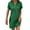 Green, variant on CHGBMOK Womens Dresses Fashion Summer Casual V-Neck Short Sleeve Mini Dress Sizes S-XL