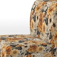 thumbnail image 4 of Designart "Fall Floral Cottage" Brown Flowers Upholstered Accent Chair - Cottage Arm Chair For Bedroom, 4 of 7