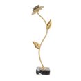 thumbnail image 4 of Metal Flower Statue, Metal Floral Sculpture Marble Base Unique  for Gifts, 4 of 7