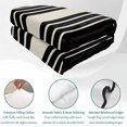 thumbnail image 4 of Twin Quilt Set 68''x86'', Black Beige Striped Lightweight Summer Bedspread Coverlet Set with 2 Pillow Shams, Modern Farmhouse Retro Lines Breathable All Season Quilt Bedding for Dorm/Bedroom, 4 of 9
