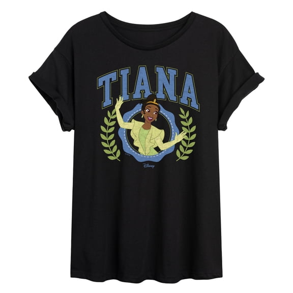 Disney - Tiana Collegiate - Juniors Oversized Graphic T-Shirt