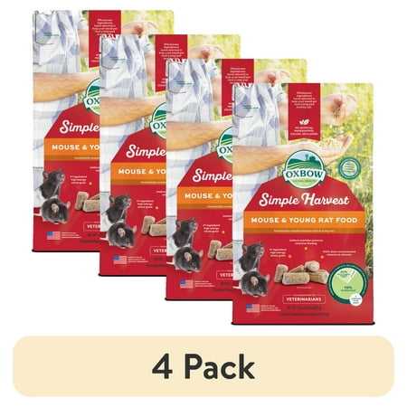 (4 pack) Oxbow Simple Harvest Young Mouse 2lb.