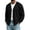 Black, variant on Guluxicc Fleece Jackets for Men Loose V Neck Button Down Long Sleeve Solid Knit Jackets with Pockets for Lounge Everyday Fall Winter