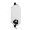 thumbnail image 3 of SuoKom 3500W Instant Electric Water Heater Fast Heating Mini Small Electric Kitchen Treasure Thermostatic Shower Shower Set-110V, 3 of 9