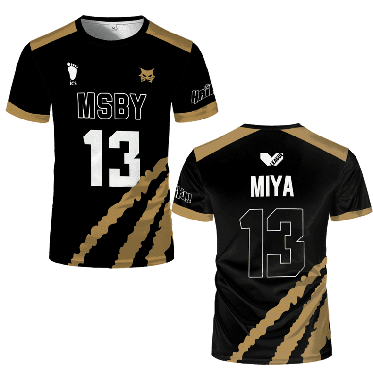 Summer Hinata Shoyo Black Jackal Volleyball Jersey T-shirt Haikyuu
